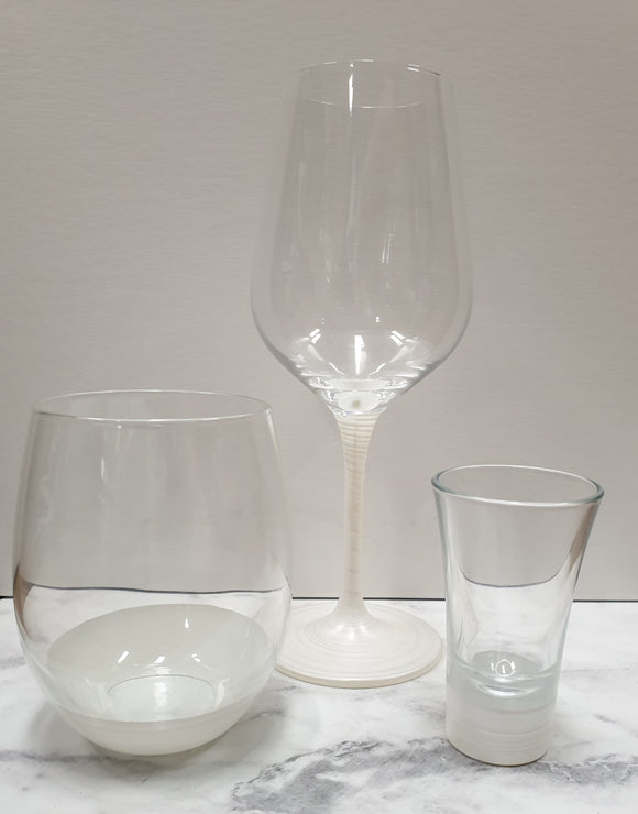 Assorted wine glasses-White