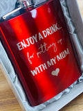 Hip flask - red