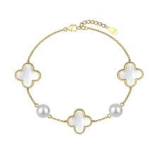 Clover and Grace - Clover and Pearl Bracelet