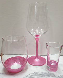 Assorted glasses - Hot Pink