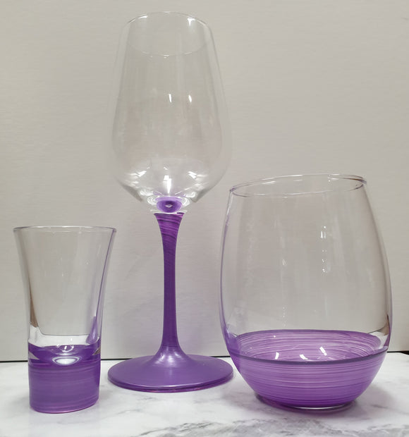 Assorted Glasses-Purple