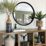 TINA 95cm black Wood Solid Mirror
