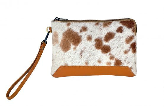 The Detroit cowhide wristlet