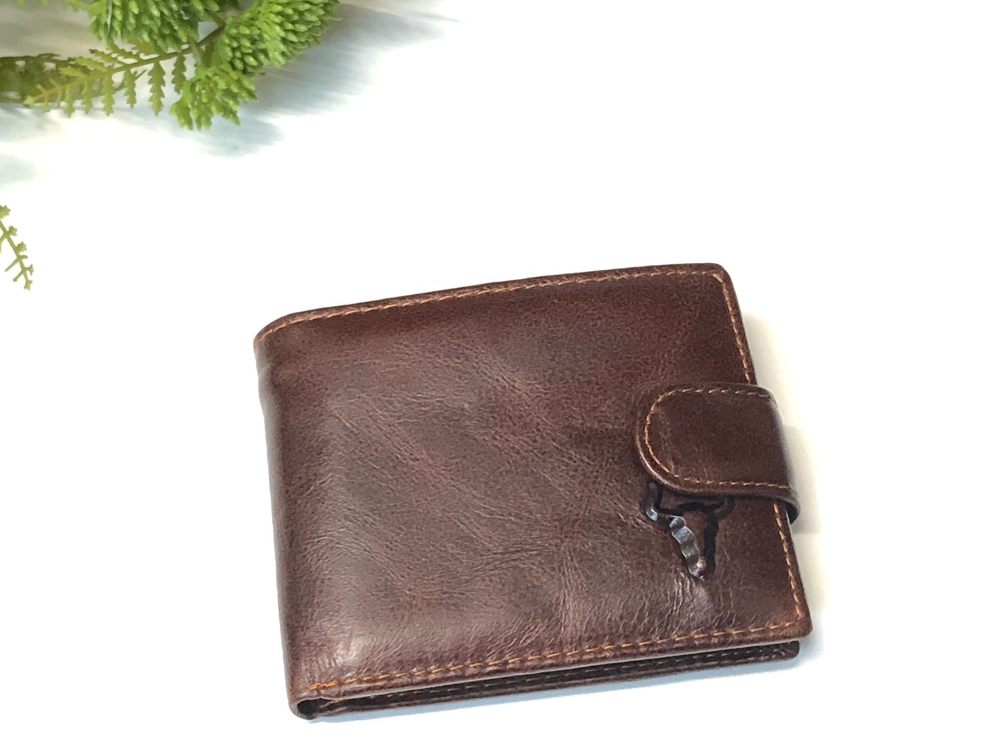 MENS LEATHER WALLET - LONGHORN