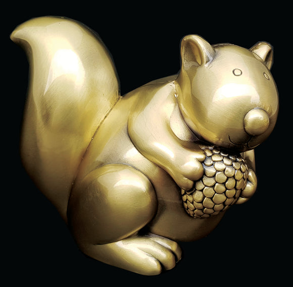 Gold squirrel money box