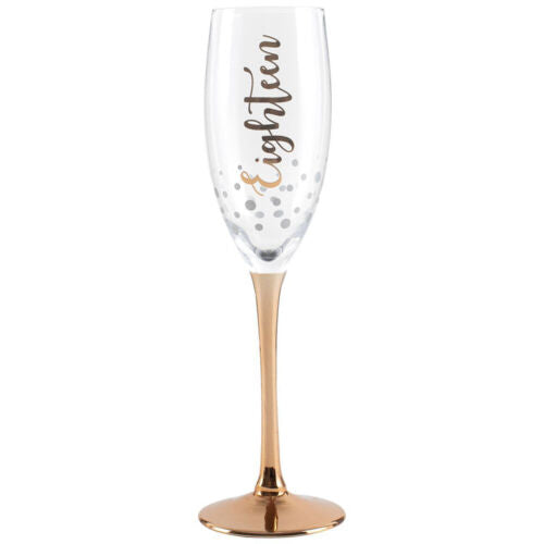 Eighteen Rose Gold Champagne Glass