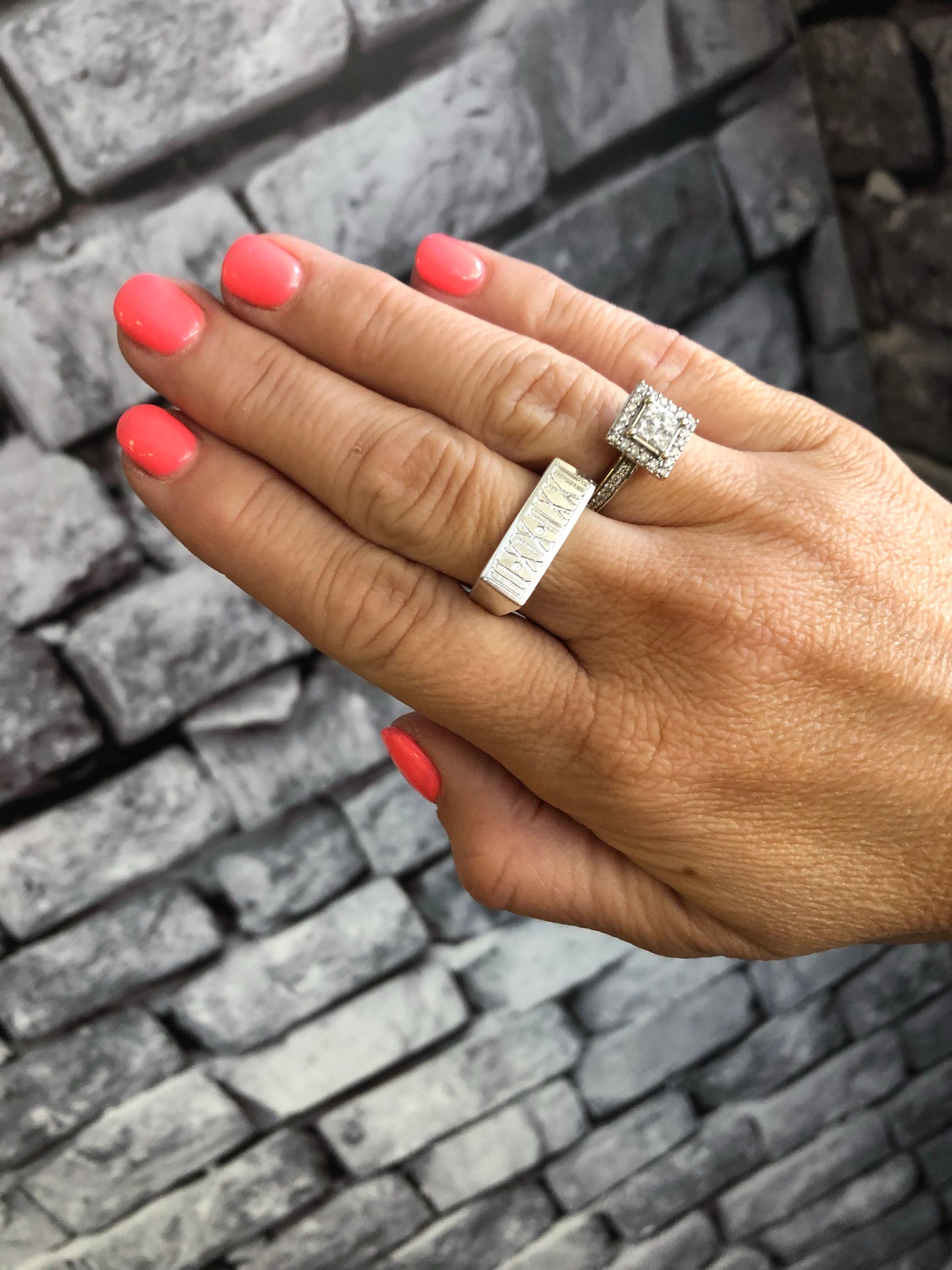 Sterling silver bar ring