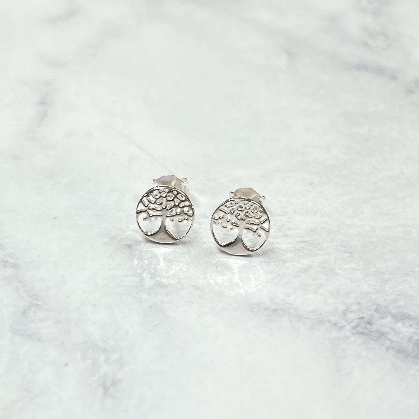 Tree of life sterling silver earrings