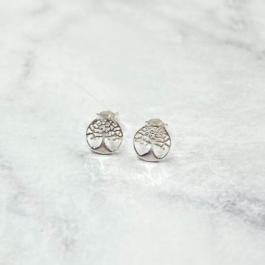 Tree of life sterling silver earrings