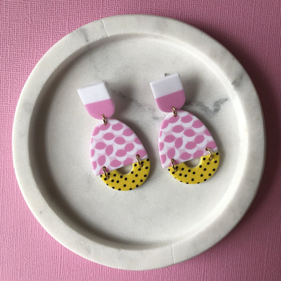 Rural vogue earrings - pink passion fruit #10