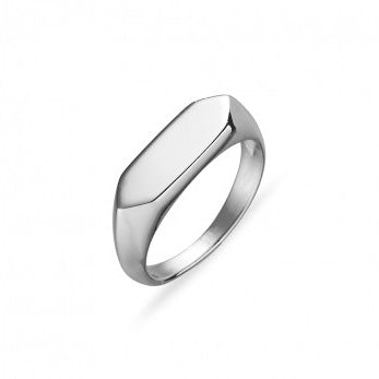 Sterling Silver flat ring with rounded edges