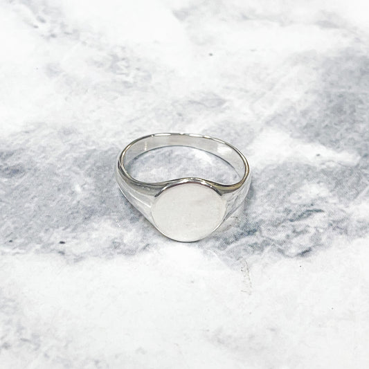 Sterling silver signet ring