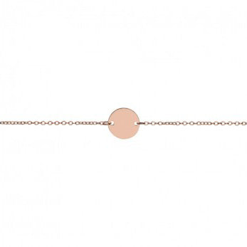 Sterling silver flat disc bracelet