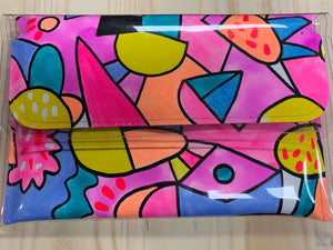 Poppy Lane Hand Painted Clutch Large