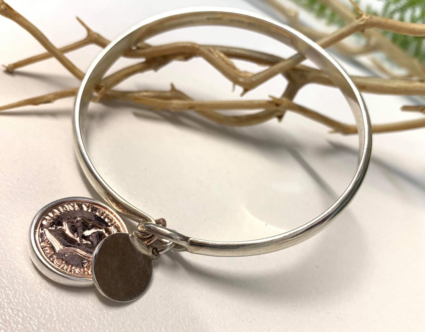 Signature coin bangle