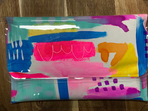 Poppy Lane Hand Painted Clutch