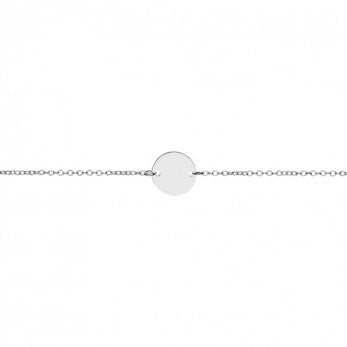 Sterling silver flat disc bracelet