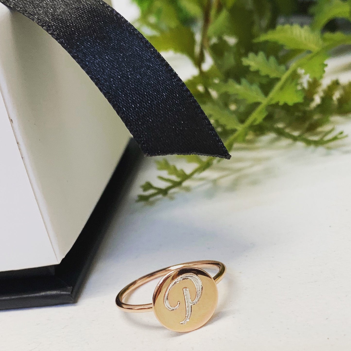 Rose Gold Pinky Signet Ring