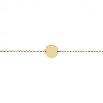 Sterling silver flat disc bracelet