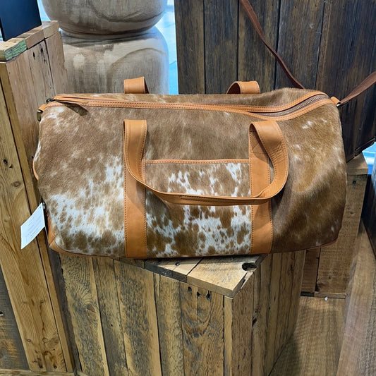 The Weekender cowhide large travel bag - TAN