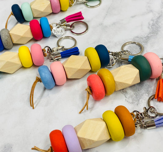 BEAD & CLAY KEYCHAIN/ BAG TAG - COBBLER RD