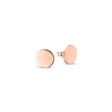 Rose gold plated disc earrings
