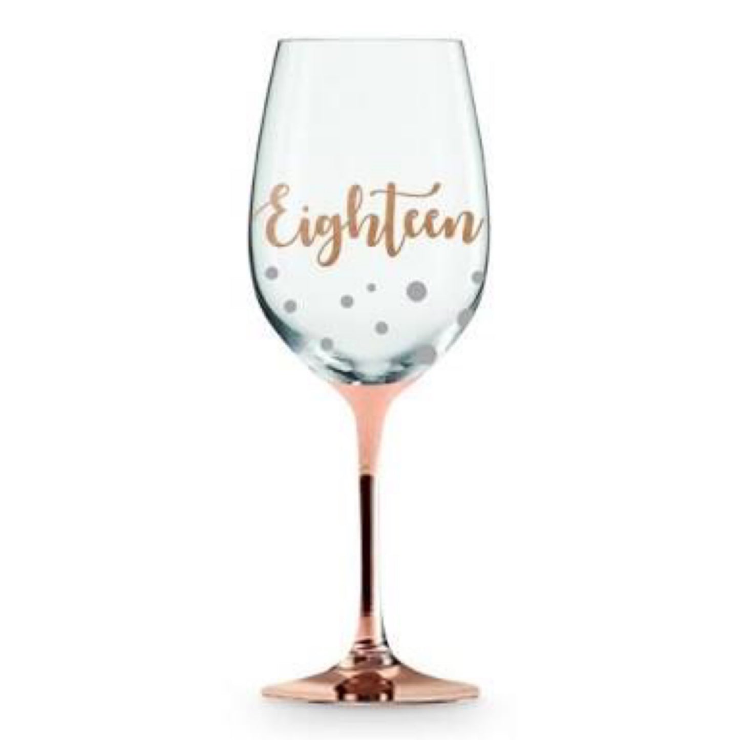 Eighteen Rose Gold Wine Glass