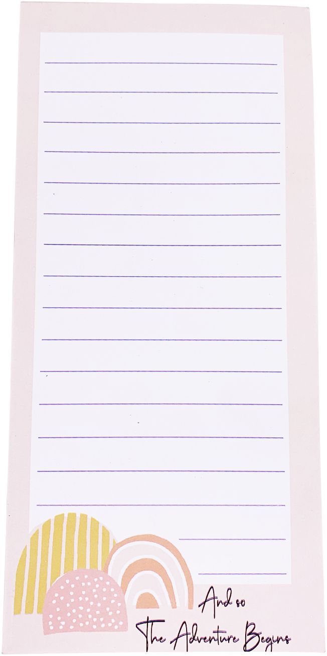 The Adventure Begins Notepad Peach 20cm